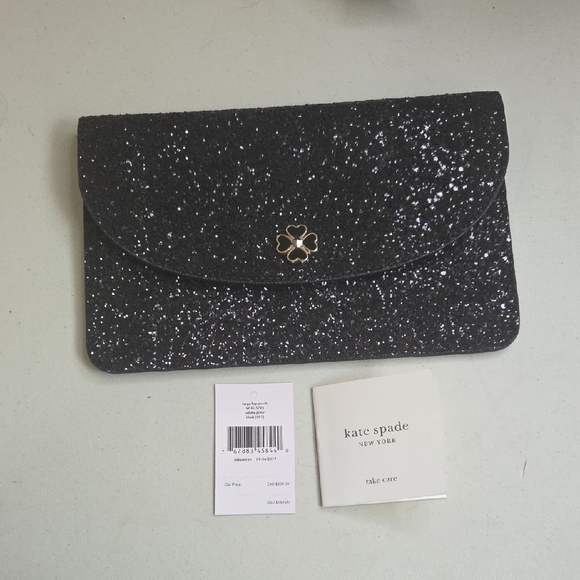 kate spade Handbags - Kate Spade Sparkling Black Clutch